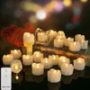 Flameless LED Electronic Candle mit Fernbedienung Leuchte Flackern flackernde Tee Lichter Halloween Weihnachtshemmung 240430