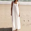 Impressão listrada de moda simples bohemian dres dres de primavera colarinho de colarinho de esteira de festas de festa de verão praia maxi 240426