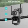 8MP 4K IP Camera Double Lens Screen 4MP Couleur Night Vision Auto Tracking PTZ WiFi Caméra étanche CCTV CCAME CAME ICSEE 240506