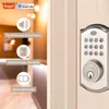 Smart Lock Tuya Smart Door Lock 5-en-1 Entrée sans clé Lock de porte de porte WiFi Metfrolt Aucun pontage requis facile à installer