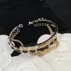 Bracelet de bracelet Crystal Bangles Bangles LETTRE BANGLE FEMMES FEMMES 18K Gold Titanium en acier Amour cadeau bracelet Cuff Bijoux classiques Cadeaux