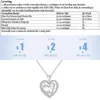 Pendant Necklaces 2024 Crystal Wedding Jewelry Heart Golden Silver Color Necklace For Women Love Rose Gold Statement Valentine 's Day