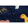 Set 2-8t bambini e ragazze abbigliamento invernale cardigan cardigan giacca da stampa animale a maglia Q240508
