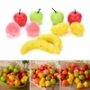 Decorative Flowers 1 Set Artificial Fake Fruits Vegetables Plastic Lifelike Fruit Banana Apple