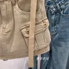 Saias coreanas emagrecem o trabalho de combinação de todos os femininos de vestuário 2024 Mini-saia de verão Retro Pantskirt Shirt Short With Belt