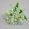 Flores decorativas Yomdid 18 Flor de seda Lirio Artificial Estilo europeo Multicolor Fawet Bouquet Familia de bodas Decoración navideña