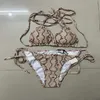 Projektantki stroju kąpielowego Kobiety w stylu vintage mikro mikro pokrywki dla kobiet bikini zestawy kąpielowe drukowane kostiury kąpielowe letnie plaż