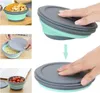 Lunchlådor Väskor 3st/Set Bowl Set Silicone Folding Lunch Box Folding Bowl Portable Silicone Folding Bowl Kitchen Outdoor Camping Table Seary