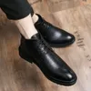 Men Lace-up & Side Zipper Business Fashionable Ankle Boots