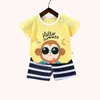 Zestawy odzieży 2PCS Mother and Childrens Odzież Dziecięce Zestaw chłopiec i dziewczynka T-shirt Summer Bawełna Batose Clothing Baby Clothing Setl40509