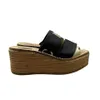 Sandales de luxe célèbres Designer Femmes Slippers Woody Flat Mules glisse plate-forme Softs Chaussures Broidered Linet High Heel Sandale Espadrille Wedge Sliders Summer