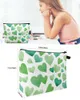 Sacs de cosmétique Saint-Patrick's Green Love Sac de voyage grande capacité Portable Makeup Storage Pouche femme Étui au crayon imperméable