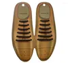 Shoe Parts Accessories Lace No Tie Elastic Leather Shoes With Hook Silicone Laces Flats Cordones Elasticos Zapatilla