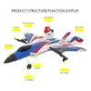 RC плоскость F22 Трюки 24G Радиоконтроничный планер Удаленный 3D самолета EPP Foam Boys Toys для детей 240508