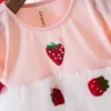 Mädchenkleider Baby -Mädchen Kleid Rüschen Ärmel Prinzessin Kleid Strbe