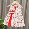 Meisjesjurken Chinese stijl babymeisje jurk zomer kikker kikker cheongsam verjaardagsfeestje prinses jurk peuter meisje kleding kinderen kostuum a1171