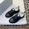 Fashion Men Casual Shoes Lopers With Monili Sneakers Italië Populaire Elastische band Low Tops Black Leather Splicing Designer Recreation Tennis Sports Shoes Box EU 38-44