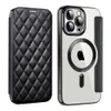 Adecuado para iPhone 15 PROMAX Suction Magnetic Suctioning Flip Cover Cuero S24 Ultra Lens Film Case de protección