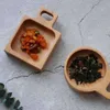 solid sauce Japanese seasoning wood Snack dish kitchen tableware