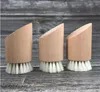 Cheveux de chèvre naturels en bois Nettoyage de visage Brosse en bois Poignée nettoyage du visage