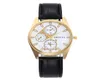 Fashion Geneva Gear Belts Bands Leather Watches Gold Dial Dial Simple Casual Mens Man Clock Whole Students Party Gift Wrists7487527