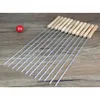 Şişeler Ahşap Kabob Tutma 12 PCS/SET PASTILI ÇELİK BBQ ARAÇLAR SKOWER BARÇA DÜZENLEME AKSESUARLARI Yeniden Kullanılabilir Marshmallow Kavurma Çubukları Set 12 İnç