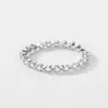 Cluster Rings Ailmay 925 Стерлинговое серебро роскошное сверкающее сверкающее полное CZ Stackable Form For Women Wedding Заявление