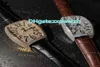 Luxury Mens Sport Conquistador Full Diamonds Chronograph Watch Siliver and Gold Case Black Casual Calendar Men Watches1224271