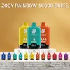 Zooy Vape Rainbow Box 16000puffs Vape Power Réglable expédiée dans les entrepôts de l'UE