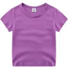T-shirts de Peach Cotton Boys and Girls de mangas curtas Camiseta pré-escolar de verão Top Top-shirt Roupas de crianças e meninas camiseta 13 Colorsl240509