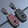 Auto Key Zink Legering Cowhide Cars Remote Key Case FOB voor Mercedes Benz A C E S G Class GLC CLE CLA GLB GLS W177 W205 W213 W222 X167 AMG T240509