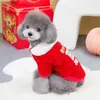 Abbigliamento per cani Anno di costume cinese Outfit inverno vestiti per animali domestici Pattern di abbigliamento da schnauzer da schnauzer pomerania