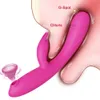 3 in 1 Dildo Sucking Vibrator Female for Clitoris Clit Sucker Woman GSpot Vacuum Stimulator Sex Toys Women Powerful 240507