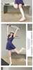 Aktive Kleider Tenniskleid Design Retro-Stil Tennisrock Damen Kurzschlitzkleid 2023 Sommer Casual Sports Badminton Kleid Sportkleid Y240508