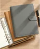 PU lederen draagbare notebook losbladeren losbare gesp ring dikke a5 Business Notebook Office A5 Workbook Gift Set 240508
