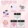 Ongle en poudre acrylique et ensemble de liquide kit d'ongle en acrylique avec monomère liquide brosse à ongles