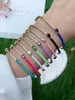 Bangle 3Pcs Fashion Colorful Enamel Bangles Bracelets Cz Micro Pave For Women Party Luxury Thin Jewelry