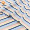 Coix peignée Rainbow Cuff Fabric par demi-mètres Stretch rayé pour la base de couture chemise à tricot 45x125 cm / PCS 240508
