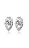 Authentic S925 Sterling Silver Women DIY Jewelry Lady Earrings Knotted Hearts Stud Earrings Clear Crystal For Women Wedding Gift J6397254