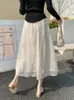 Jupes Summer Elegant Evening Party MIDI Robe pour femmes 2024 Fashion Slim Princess Broider Vestidos Femelle de style coréen Vêtements