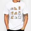 Camisetas masculinas de design engraçado de design masculino t-shirt pomeraniano/gato/soth/elefante/inglês bulldog/pug hipster cool machos masculinos/t y240509