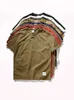 Camisetas masculinas 31100# verão Novo mass moda simp curto-pescoço de cor de cor sólida cor de camiseta de algodão lava