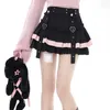 Röcke japanische Frauen Harajuku y2k Rüschen kurzer Gothic Lolita Stil Minirock Falten Punk Girls Vintage süßer cooler Kuchen