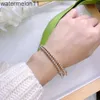 Braccialetti braccialetti designer di marchi di braccialetto perlee rame fascino a tre colori bracciali in oro bianco giallo rosa per donne gioielli con regalo per feste in scatola