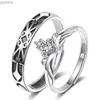 Couple Rings High quality couple jewelry gift mens 925 sterling silver crystal zircon crown fashion ring new XY0332 WX