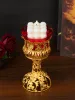 Candles Crossborder hot selling metal red glass bowl candle cup European style ornament candle holder