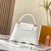 7A Mirror Quality Designer Bags Capucines BB Handbag Taurillon Leather Wavy Bottom Shoulder Tote 3 Sizes Women Crossbody Purse