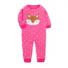 Bomullsbaby pyjamas småbarn flickor kläder romper barn utomhus kläder klättring jumpsuit blixtlås i ett stycke coverall 240508