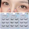 ZPFB falsche Wimpern 3 Paar Mink Wimpern unsichtbare Bandverlängerung Natures False Cross Cluster Fairy 3D Big Eye Long D240508