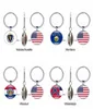 Vlag Keychain Michigan Montana Missouri Mississippi United States 50 State Glass Dubbleed Key Ring Gift Jewelry2242638